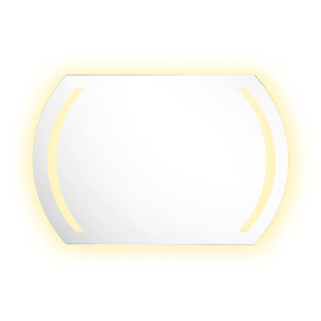 Espejo de Baño Led Manson Plateado 90x60cm Rectangular con Sandblasting - Espejos de Baño | Bylmo