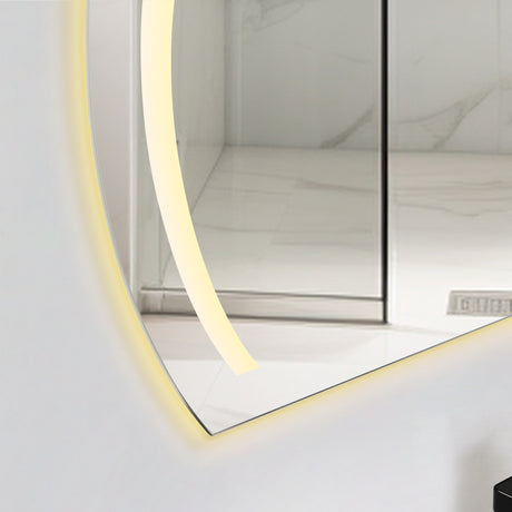 Espejo de Baño Led Manson Plateado 90x60cm Rectangular con Sandblasting - Espejos de Baño | Bylmo