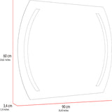 Espejo de Baño Led Manson Plateado 90x60cm Rectangular con Sandblasting - Espejos de Baño | Bylmo