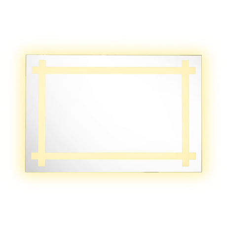 Espejo de Baño Broni Plateado 60x90cm Rectangular y con Iluminiación Led - Espejos Decorativos | Bylmo