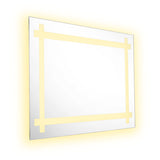 Espejo de Baño Broni Plateado 60x90cm Rectangular y con Iluminiación Led - Espejos Decorativos | Bylmo