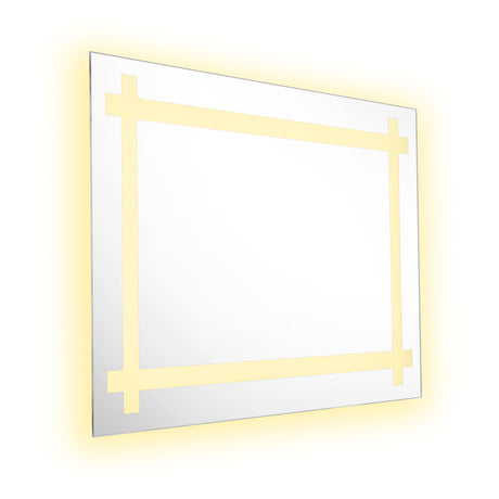 Espejo de Baño Broni Plateado 60x90cm Rectangular y con Iluminiación Led - Espejos Decorativos | Bylmo