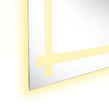 Espejo de Baño Broni Plateado 60x90cm Rectangular y con Iluminiación Led - Espejos Decorativos | Bylmo