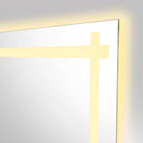 Espejo de Baño Broni Plateado 60x90cm Rectangular y con Iluminiación Led - Espejos Decorativos | Bylmo