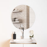 Espejo de Baño Dakota Plateado 60x60cm Redondo - Espejos Decorativos | Bylmo