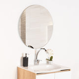 Espejo de Baño Dakota Plateado 60x60cm Redondo - Espejos Decorativos | Bylmo