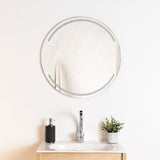 Espejo de Baño Dallas Plateado 60x60cm Redondo - Espejos Decorativos | Bylmo