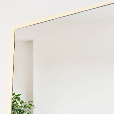 Espejo de Baño Garda Plateado 52x90cm Rectangular y con Iluminiación Led - Espejos Decorativos | Bylmo