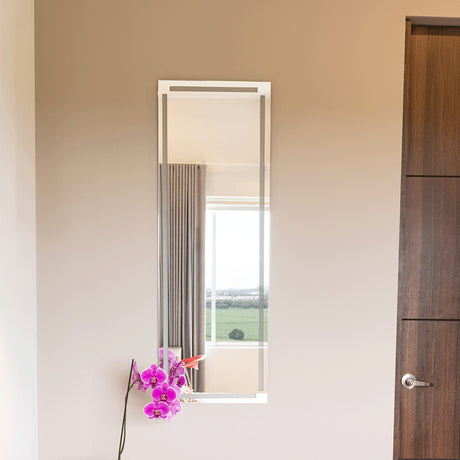 Espejo de Pared Lugo Plateado 45x130cm Rectangular sin Marco - Espejos Decorativos | Bylmo