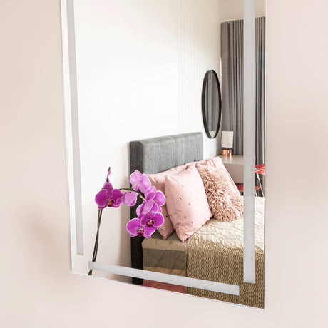 Espejo de Pared Lugo Plateado 45x130cm Rectangular sin Marco - Espejos Decorativos | Bylmo