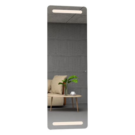 Espejo de Baño Melilla Gris 40x130cm Rectangular con Sandblasting y con Iluminación Led - ESPEJOS DE BANHO | Bylmo