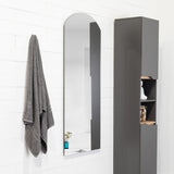 Espejo de Pared Oporto Plateado 50x130cm Arco Superior sin Marco - Espejos Decorativos | Bylmo