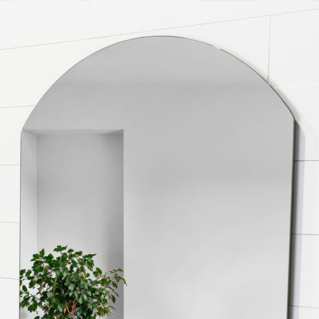 Espejo de Pared Oporto Plateado 50x130cm Arco Superior sin Marco - Espejos Decorativos | Bylmo