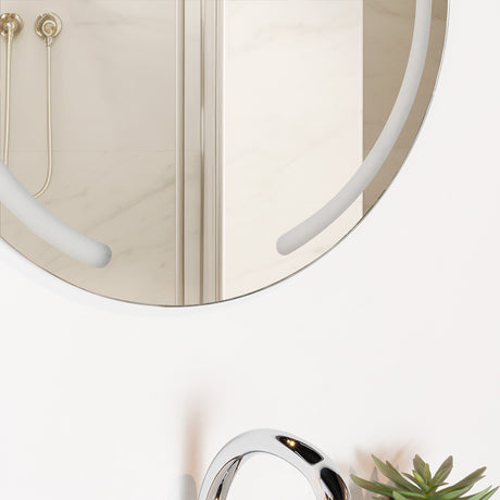 Espejo de Baño Ovalle Plateado 60x60cm Redondo - Espejos Decorativos | Bylmo
