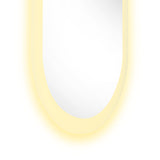 Espejo de Baño Oviedo Plateado 40x130cm Ovalado y con Iluminiación Led - Espejos Decorativos | Bylmo