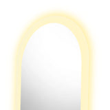 Espejo de Baño Oviedo Plateado 40x130cm Ovalado y con Iluminiación Led - Espejos Decorativos | Bylmo