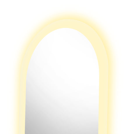 Espejo de Baño Oviedo Plateado 40x130cm Ovalado y con Iluminiación Led - Espejos Decorativos | Bylmo