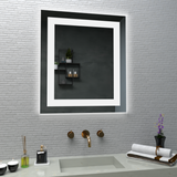Espejo de Baño Torino Gris 65x75cm Rectangular con Sandblasting y con Iluminación Led - ESPEJOS DE BANHO | Bylmo