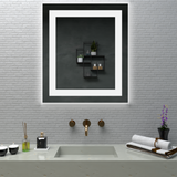 Espejo de Baño Torino Gris 65x75cm Rectangular con Sandblasting y con Iluminación Led - ESPEJOS DE BANHO | Bylmo