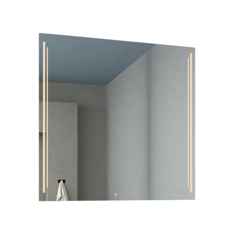 Espejo de Baño Toronto Gris 80x80cm Rectangular con Sandblasting y con Iluminación Led - ESPEJOS DE BANHO | Bylmo