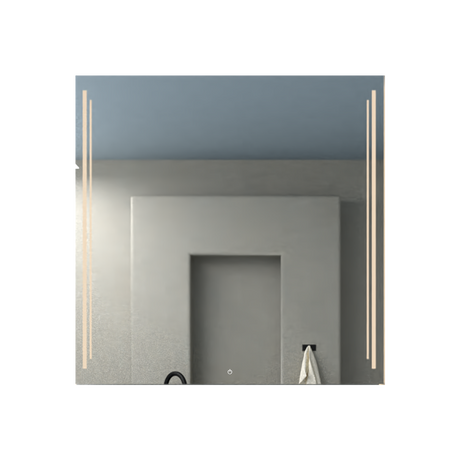 Espejo de Baño Toronto Gris 80x80cm Rectangular con Sandblasting y con Iluminación Led - ESPEJOS DE BANHO | Bylmo