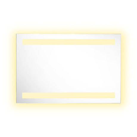 Espejo de Baño Udine Gris 90x60cm Rectangular con Sandblasting y con Iluminación Led - ESPEJOS DE BANHO | Bylmo