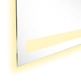 Espejo de Baño Udine Gris 90x60cm Rectangular con Sandblasting y con Iluminación Led - ESPEJOS DE BANHO | Bylmo