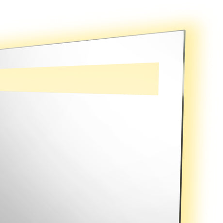 Espejo de Baño Udine Gris 90x60cm Rectangular con Sandblasting y con Iluminación Led - ESPEJOS DE BANHO | Bylmo