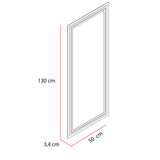 Espejo de Baño Valencia Gris 50x130cm Rectangular con Sandblasting y con Iluminación Led - ESPEJOS DE BANHO | Bylmo