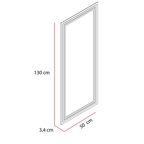 Espejo de Baño Valencia Gris 50x130cm Rectangular con Sandblasting y con Iluminación Led - ESPEJOS DE BANHO | Bylmo