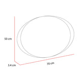 Espejo de Baño Varese Gris 70x50cm Ovalado con Sandblasting y con Iluminación Led - ESPEJOS DE BANHO | Bylmo