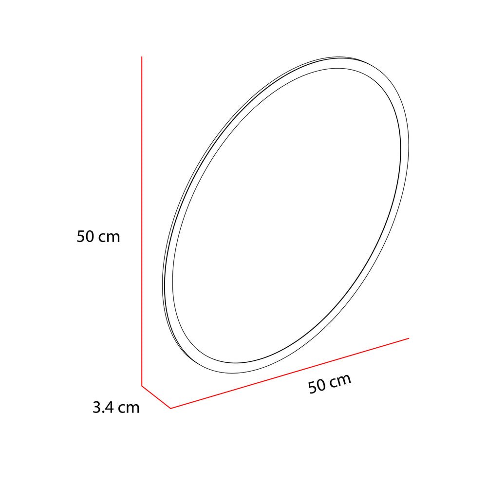 Espejo de Baño Venezia Gris 50x50cm Redondo con Sandblasting y con Iluminación Led - ESPEJOS DE BANHO | Bylmo