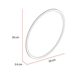 Espejo de Baño Venezia Gris 50x50cm Redondo con Sandblasting y con Iluminación Led - ESPEJOS DE BANHO | Bylmo