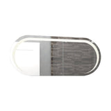 Espejo de Baño Veron Gris 120x50cm Rectangular Curvo con Sandblasting y con Iluminación Led - ESPEJOS DE BANHO | Bylmo