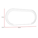 Espejo de Baño Veron Gris 120x50cm Rectangular Curvo con Sandblasting y con Iluminación Led - ESPEJOS DE BANHO | Bylmo