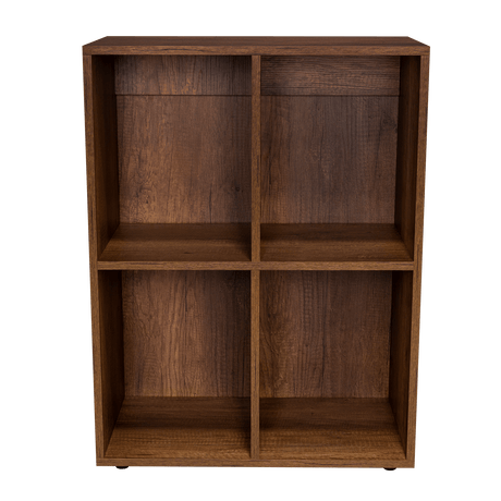Biblioteca Otto caramelo 80x60cm con Cuatro Compartimientos - Bibliotecas | Bylmo
