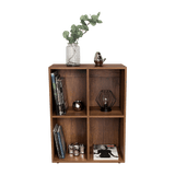 Biblioteca Otto caramelo 80x60cm con Cuatro Compartimientos - Bibliotecas | Bylmo