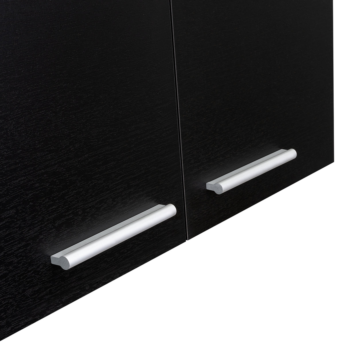 Mueble Superior de Cocina Wengue y Blanco 150x60cm con Dos Entrepaños y con Seis Puertas - Cocinas | Bylmo