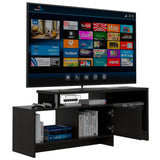 Mesa para TV Bengala Wengue 143x56cm para TV Hasta 50" Pulgadas con Cuatro Compartimientos - MUEBLES DE TV | Bylmo