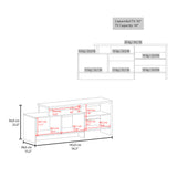 Mesa para TV Bengala Wengue 143x56cm para TV Hasta 50" Pulgadas con Cuatro Compartimientos - MUEBLES DE TV | Bylmo
