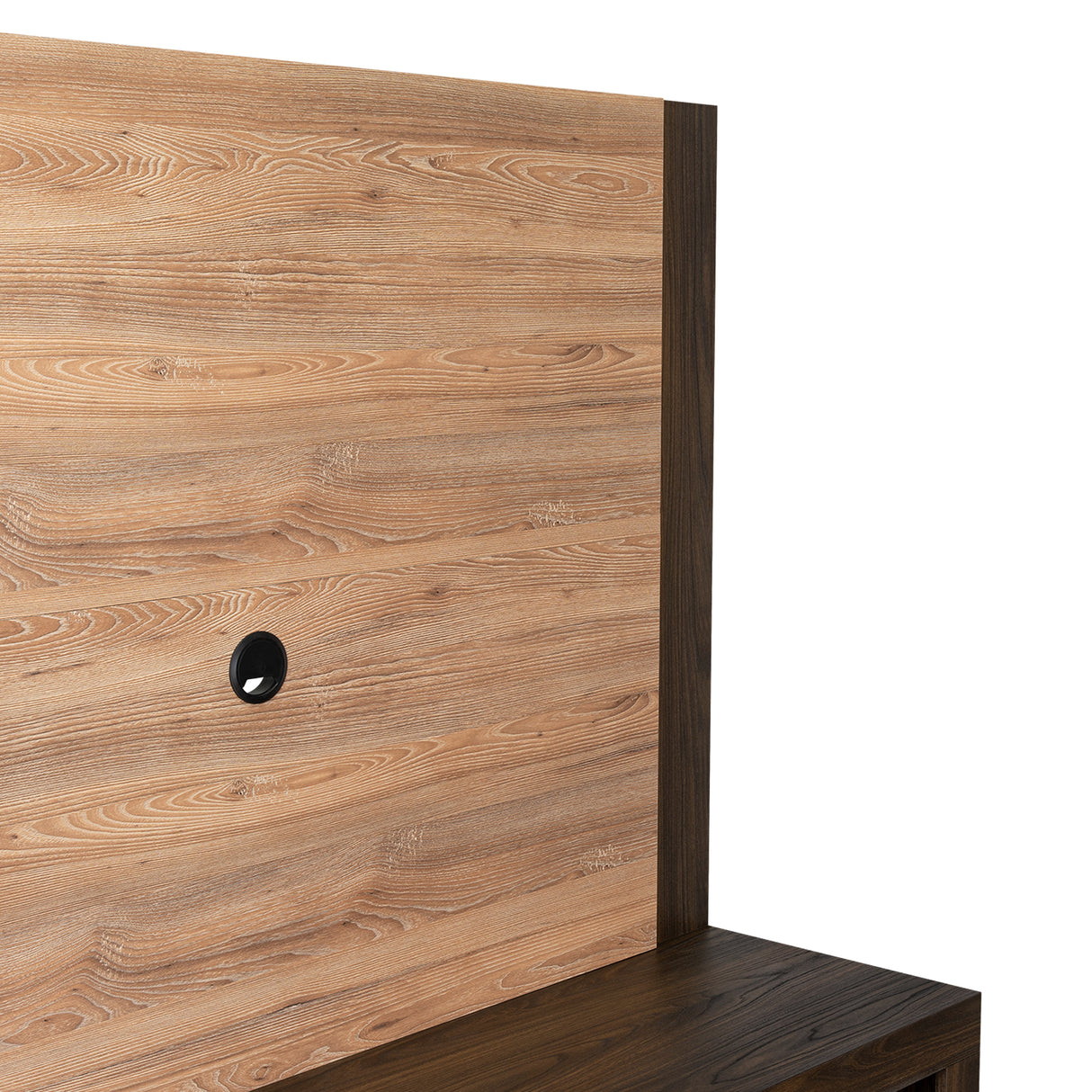 Centro de Entretenimiento Alcaceres Habano y Miel 180x172.2cm para TV Hasta 55 Pulgadas con Ranuras para Cables y con Tres Compartimientos - Muebles para TV | Bylmo