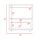 Mesa de Noche Camel habano 45x40cm con Un Cajón y con Un Compartimiento - Mesas de Noche | Bylmo