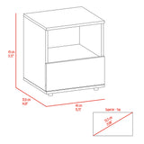 Mesa de Noche Camel habano 45x40cm con Un Cajón y con Un Compartimiento - Mesas de Noche | Bylmo