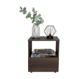 Mesa de Noche Camel habano 45x40cm con Un Cajón y con Un Compartimiento - Mesas de Noche | Bylmo