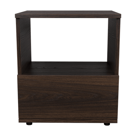 Mesa de Noche Camel habano 45x40cm con Un Cajón y con Un Compartimiento - Mesas de Noche | Bylmo