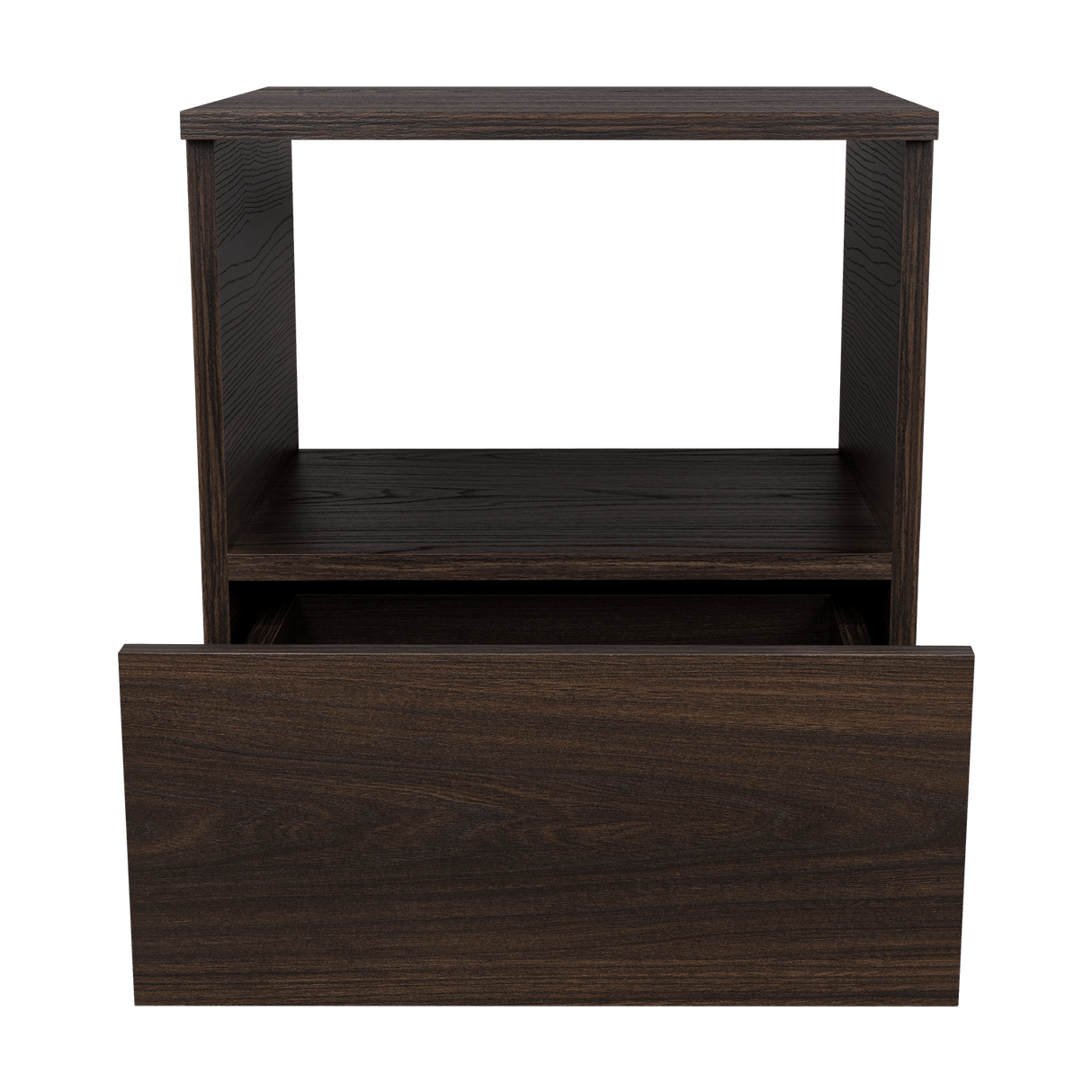 Mesa de Noche Camel habano 45x40cm con Un Cajón y con Un Compartimiento - Mesas de Noche | Bylmo