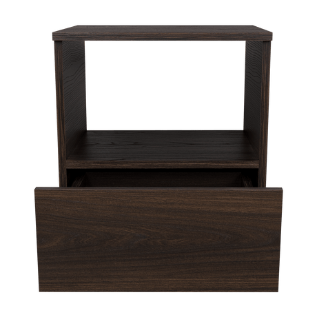 Mesa de Noche Camel habano 45x40cm con Un Cajón y con Un Compartimiento - Mesas de Noche | Bylmo