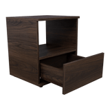 Mesa de Noche Camel habano 45x40cm con Un Cajón y con Un Compartimiento - Mesas de Noche | Bylmo