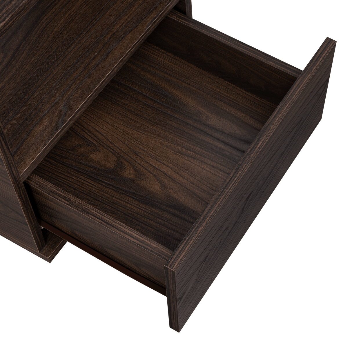 Mesa de Noche Camel habano 45x40cm con Un Cajón y con Un Compartimiento - Mesas de Noche | Bylmo