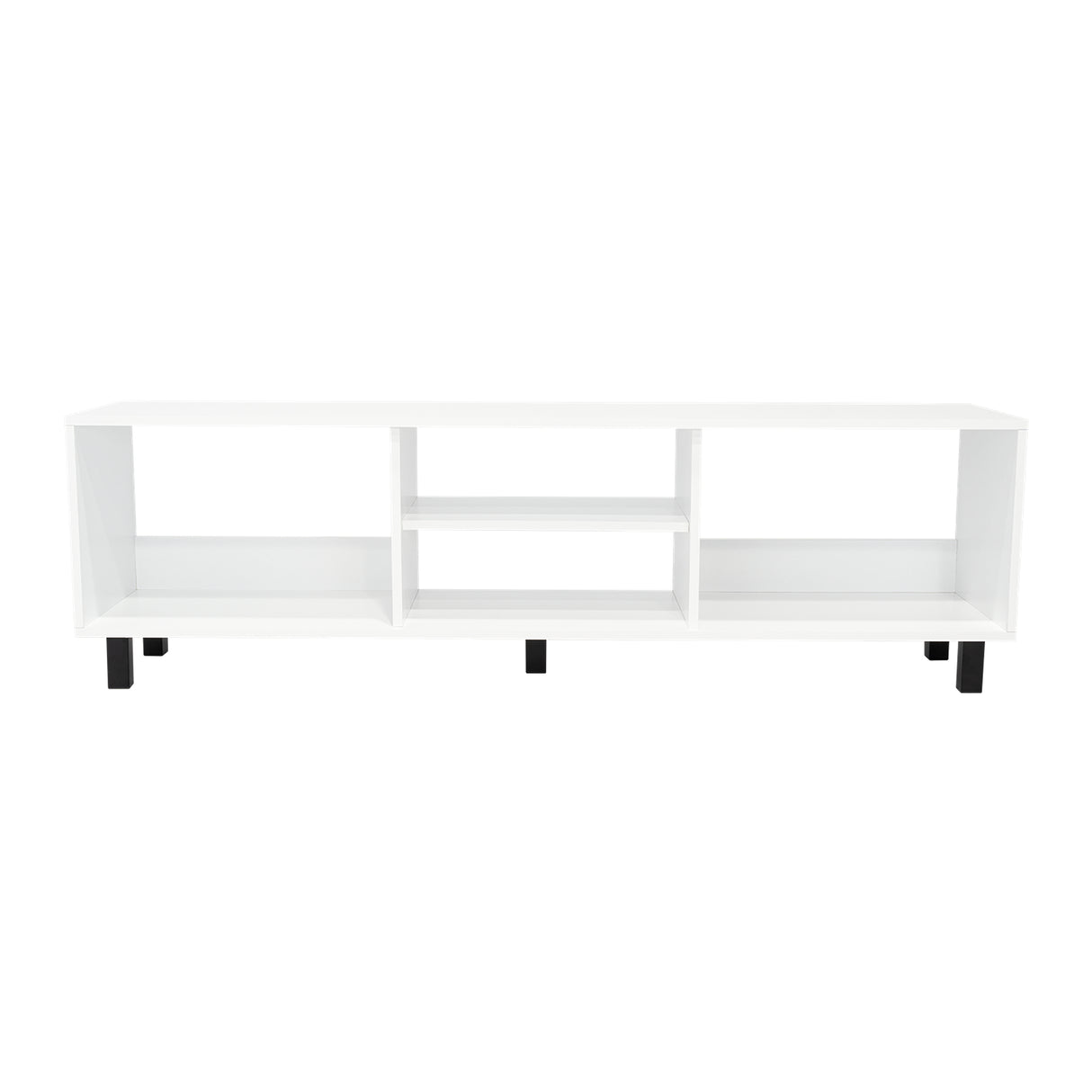 Rack de TV Tunez Blanco Marquez 160x47.5cm Para TV Hasta 70 Pulgadas sin Cajones y con Patas - Muebles para TV | Bylmo